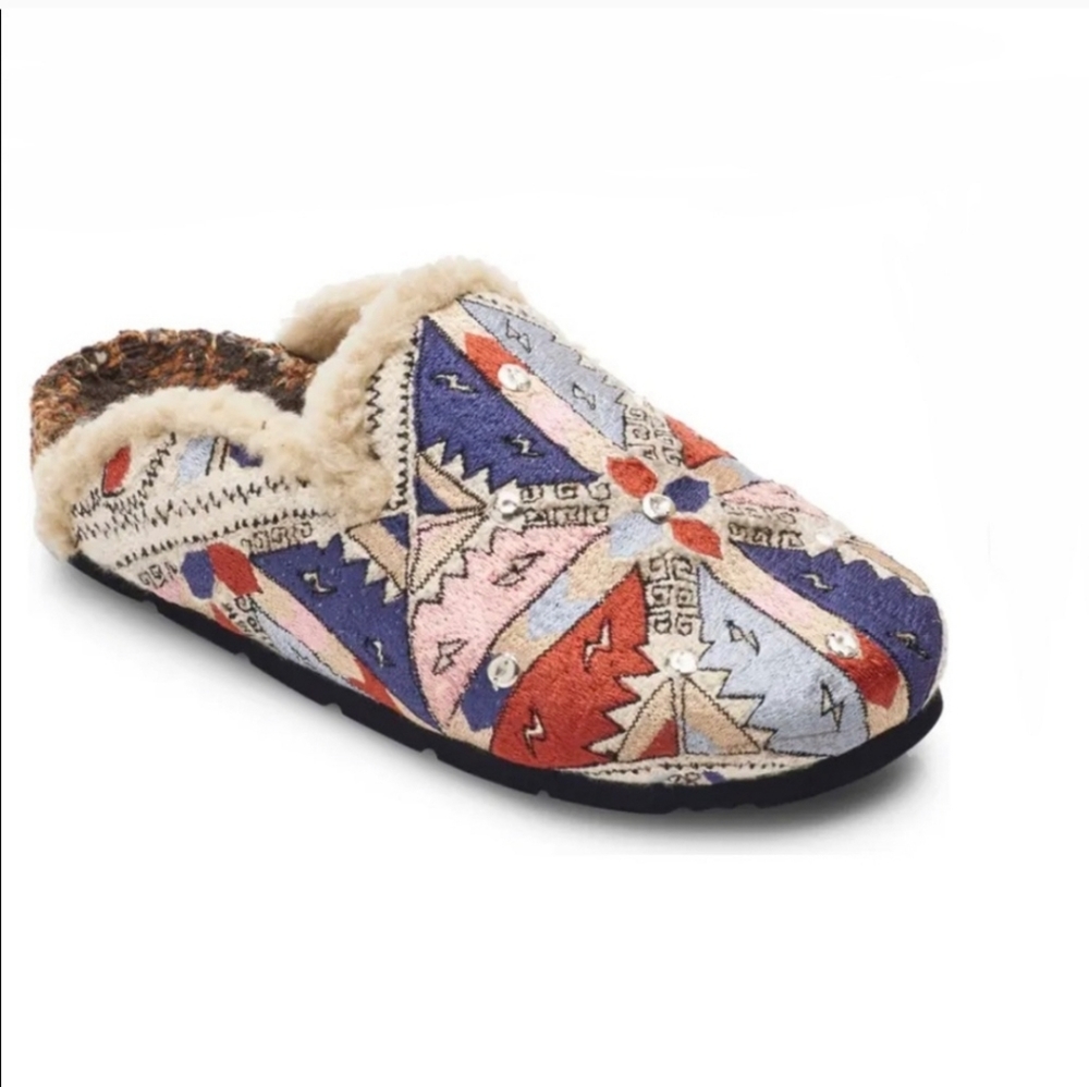 Free People Multicolor Patterned Mules
